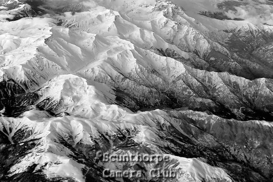 Snow-covered peaks of South Georgia